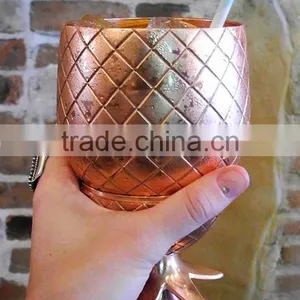 Rose Gold Pineapple Cocktail Mug, Pineapple Ice Bucket For Bar thumbnail-3