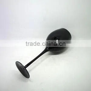 Solid Black Glass Wine Cup 17oz Party Cup for Home Wedding thumbnail-3