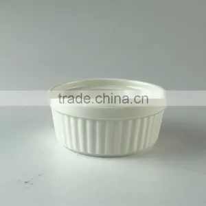 Pure White Ceramic Porcelain Type Bakeware Type Ramekin,ice Cream Serving Bowl thumbnail-1