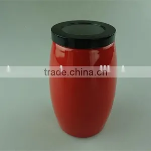 Stock Cheap Small Black/red Ceramic Canister/jar for Storage thumbnail-1