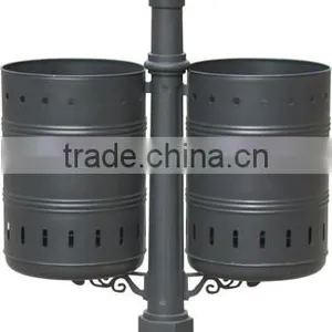 Arlau Steel Iron Wall Mounted Trash Bin thumbnail-3