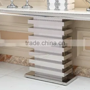 Luxury Modern Stainless Steel Dining Table and Chairs AH066 thumbnail-4