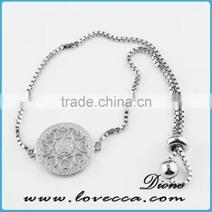 2017 Wholesale Gold Pave Link Bracelet thumbnail-4