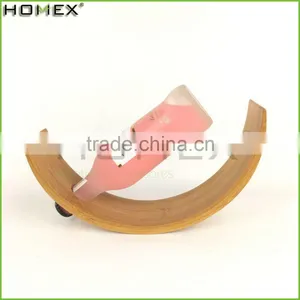 Single Wine Holder/ Wine Rack Display in Bamboo Homex-BSCI thumbnail-2