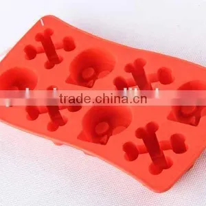 Skull Design Silicone Ice Cube Mold Creative Silicone Ice Cube Tray thumbnail-1
