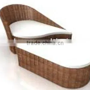 Rattan Chair With Footstool thumbnail-1