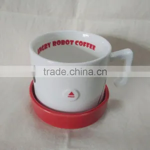 High Quality Porcelain Coffee Cup Mug Set "Angry Robot Coffee" thumbnail-2