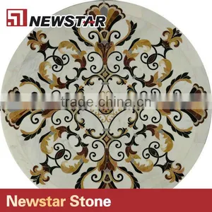 Waterjet Marble Tiles Design Floor Pattern ,flower Pattern Marble Medallion thumbnail-1
