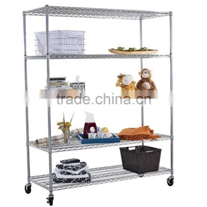 2017 Hot Selling Metal Storage Rack Display Stand With Wheels thumbnail-3