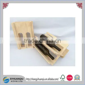 Cheap Plywood Double Wooden Wine Box Wooden Wine Display Box thumbnail-3