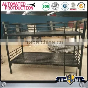 Best Bedroom Metal Bed Design Furniture Cheap Metal Dormitory Bunk Bed With Storage thumbnail-1