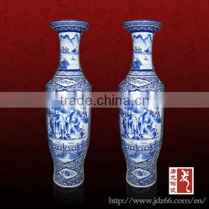 Wholesale Hand Painting Blue and White Ceramic Flower Vase Bulk thumbnail-1