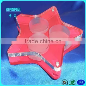 New Crystal Acrylic Ring Display Block Acrylic Jewellery Ring Stand Pink Acrylic Jewelry Display Block thumbnail-3