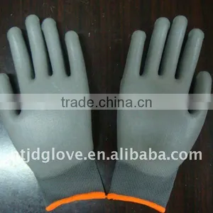 13G With Grey PU Coating /PU GLOVE. thumbnail-1