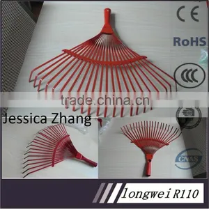 Garden Steel Leaf Rake R110 Red Color 18 Teeth or 22 Teeth thumbnail-1