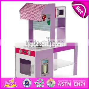 New Style Double-sided Pretend Play Wooden Kids Play Kitchen Set W10C274 thumbnail-1