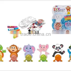 Wind up Mini Animal Inteligent DIY Painting Toy thumbnail-2