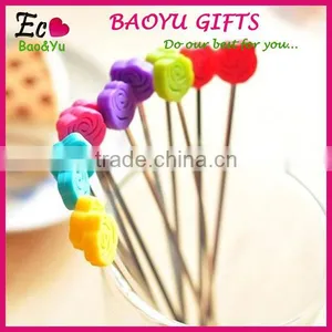 High Quality 2 Pieces Per Set Stainless Steel With Silicone Coffee Stirrer thumbnail-1