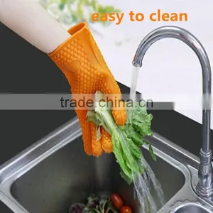 Best Quality Silicone BBQ Grill Gloves, Oven Mitts, Microwave And Freezer Safe thumbnail-1