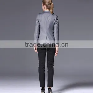 2016 Office Ladies Suits Slim Cut Ladies Tuxedo Pant Suit thumbnail-5