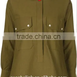 New Arrival Khaki Patch Pocket Fancy Casual Shirt OEM Service thumbnail-4