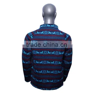 2016 High Quality Style 100% Polyester Printing Men Polar Fleece Jacket thumbnail-2