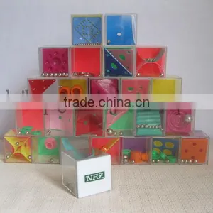 Wholesale Patience Game Acrylic Cube Plastic Ball Maze Game for Kids thumbnail-1
