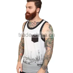 Cotton Vest Custom Tank Top for Men thumbnail-2