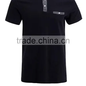 MGOO 100% Cotton Polo Shirts For Men Color Combination Collar Design Polo Shirt With Chest Pocket thumbnail-6