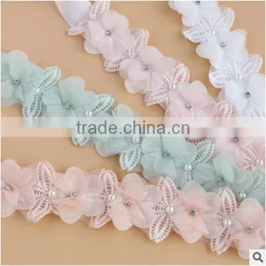 F10002N Wholesale Baby Headband Lace Flower Hair Band Fashion Baby Girls Hair Accessory thumbnail-4