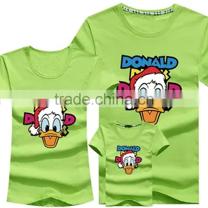 Cheap Wholesale Custom Fashion Print Green Family T-Shirt thumbnail-1