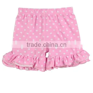 Polka Dot Print Shorts Child Model Wholesale Baby Ruffle Shorts Ruffle Icing Shorts thumbnail-2