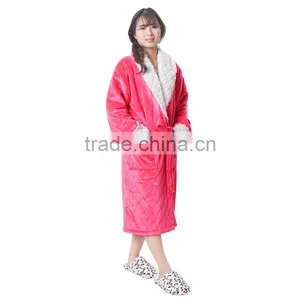 Robe Gown Sets Women Fleece Teen Girls Sexy Sleepwear thumbnail-2