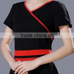 Custom Juqian Brand Chantilly Cotton and Polyester Mix Beauty SPA Uniform Suit thumbnail-5