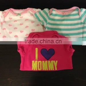 I Love Mommy Baby Girl Bodysuits Rompers thumbnail-1