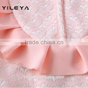 Cute Neck Designed Young Ladies Models Short Sleeve Blouse thumbnail-6