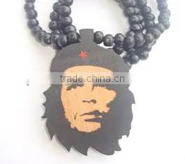 Cheap Price Medusa Pendant Hip Hopwooden Beads Necklace thumbnail-1