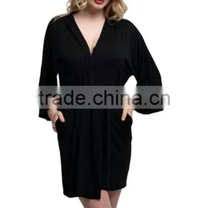Cheap Cotton Short Kimono Modal Bathrobe thumbnail-3