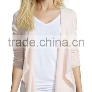 Long Cashmere Open Front Draped Poncho thumbnail-2