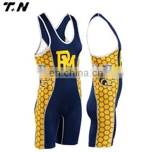 High Quality Sublimation Wrestling Wear Custom thumbnail-5