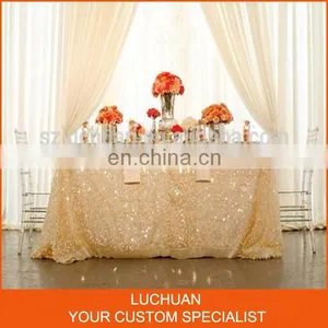 Glitter Blue Sequins Customized Size Fancy Navy Table Cloth thumbnail-6