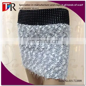 High Wrap Waist Slim Hip Mini Short Knitted Elastic Skirts Pattern thumbnail-1