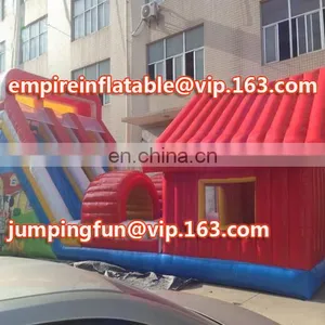 PVC Material Large Inflatable Slide With Bounce House ID-SLM048 thumbnail-1