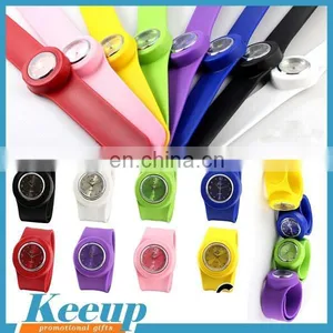 Logo Printed Kids Slap Watch for Promotion Silicone Slap Watch thumbnail-1