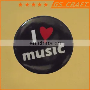 Tin Button Badges for Music Party / Round Tin Badge/ Cheap Tin Badge Button for Souvenir thumbnail-1