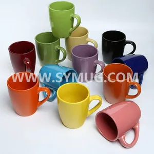 14 oz Belly Shape Ceramic Coffee Mugs thumbnail-1