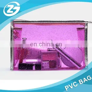 High Quality Zipper Top Transparent Waterproof PVC ECO Cosmetic Bag thumbnail-2