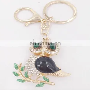 Cute Owl Keychain Rhinestone Purse Bag Pendant Charm Keyring Key Chain thumbnail-1
