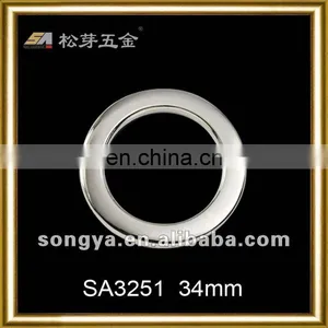 Song A Metal Silver Plated New Style Locking Key Rings Glossy Decoration Adjuster thumbnail-1