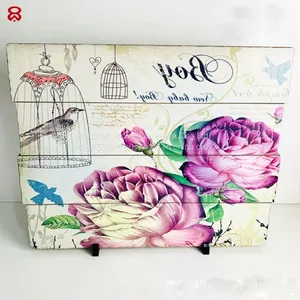 Large Size Picture Frame Wooden Photo Block Wood Sublimation MDF Plaque With Holder thumbnail-3